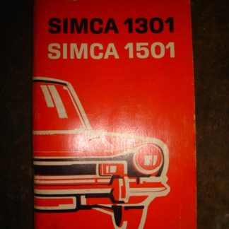 Betriebsanleitung Simca 1301, 1501