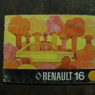 Renault 16 Betriebsanleitung