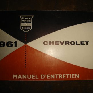 Chevrolet 1961 Betriebsanleitung