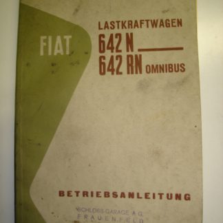 Betriebsanleitung Fiat 642
