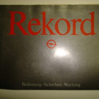 Betriebsanleitung Rekord